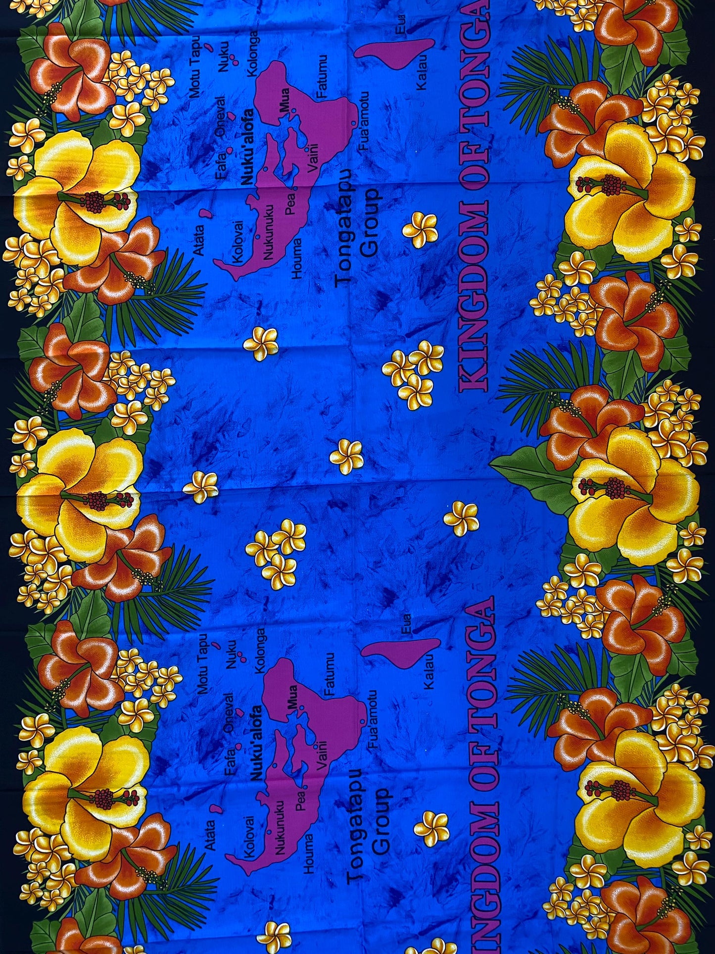High-Quality Soft Lightweight Map of Tonga Ei Lava Lava Sarong Pareo Wrap – Made in India – Perfect for Any Occasion -Large  70" x 44"   | Gtex Fabrics