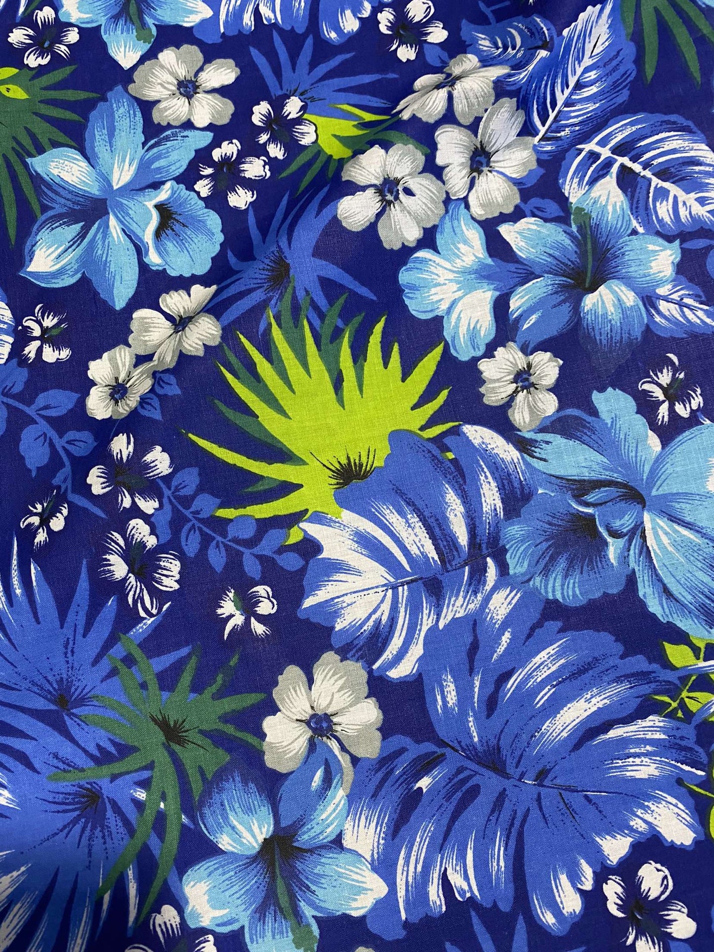 GTEX Collection C111 - Hawaiian Print Luau Floral All Over Design - Poly Cotton Fabric 60"  | Gtex Fabrics