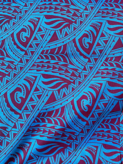 Roll, Bolt - Polynesian Elegance: 36" Polyester Fabric with Poly Cotton Feel– New Tribal Tattoo Design- Made In Thailand - Wholesale Price  | Gtex Fabrics