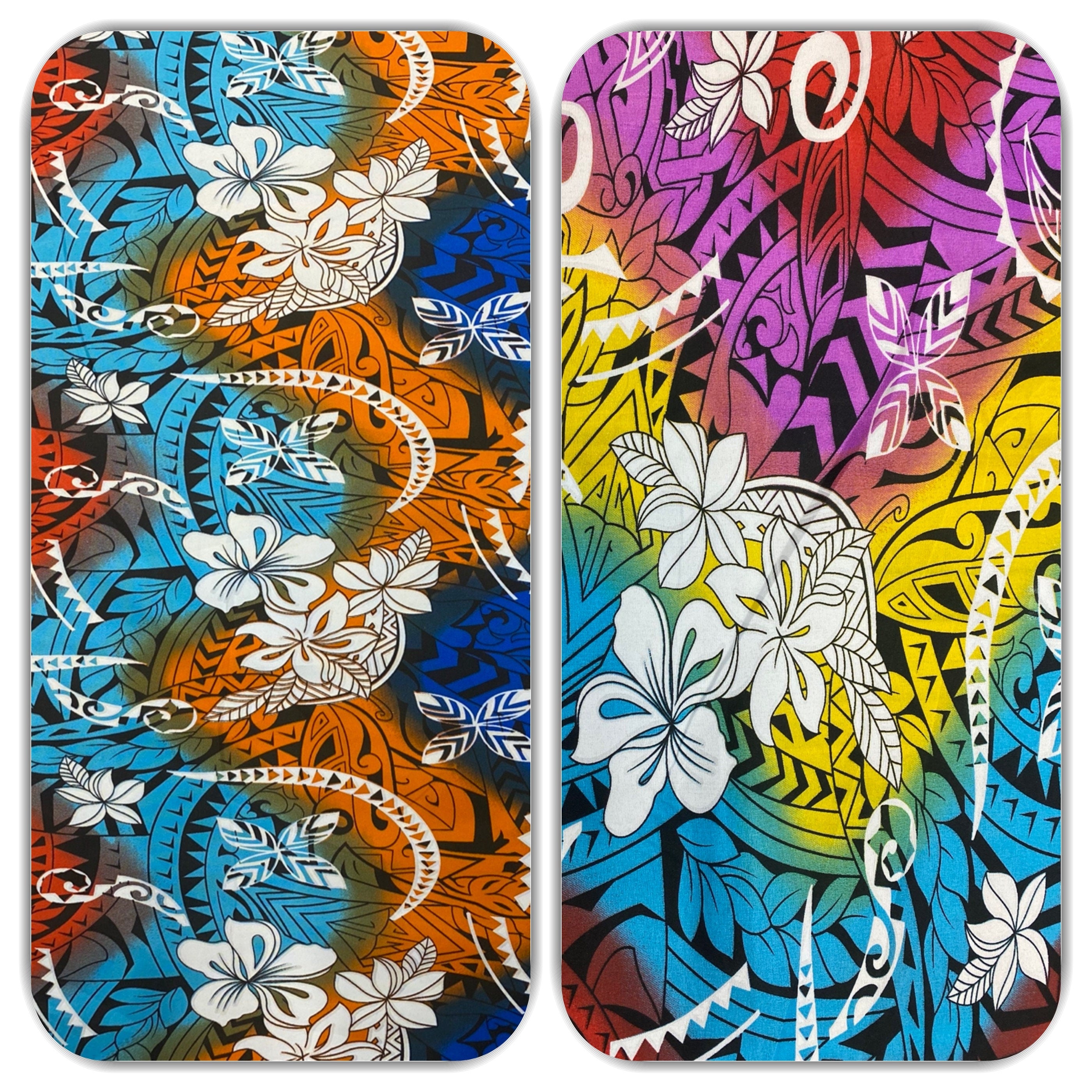 New Aloha Print - Water Color Tropical Polynesian Hawaiian Fabric