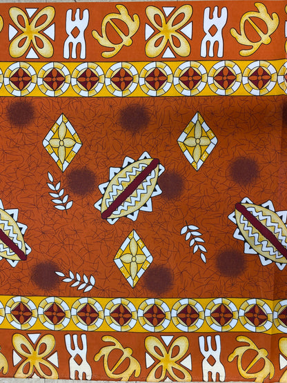 Polynesian Elegance – 36" Wide Polyester Fabric with Soft Blend Feel | Hawaiian & Floral Fusion | Made in Thailand | Wholesale Roll Price | Gtex Fabrics