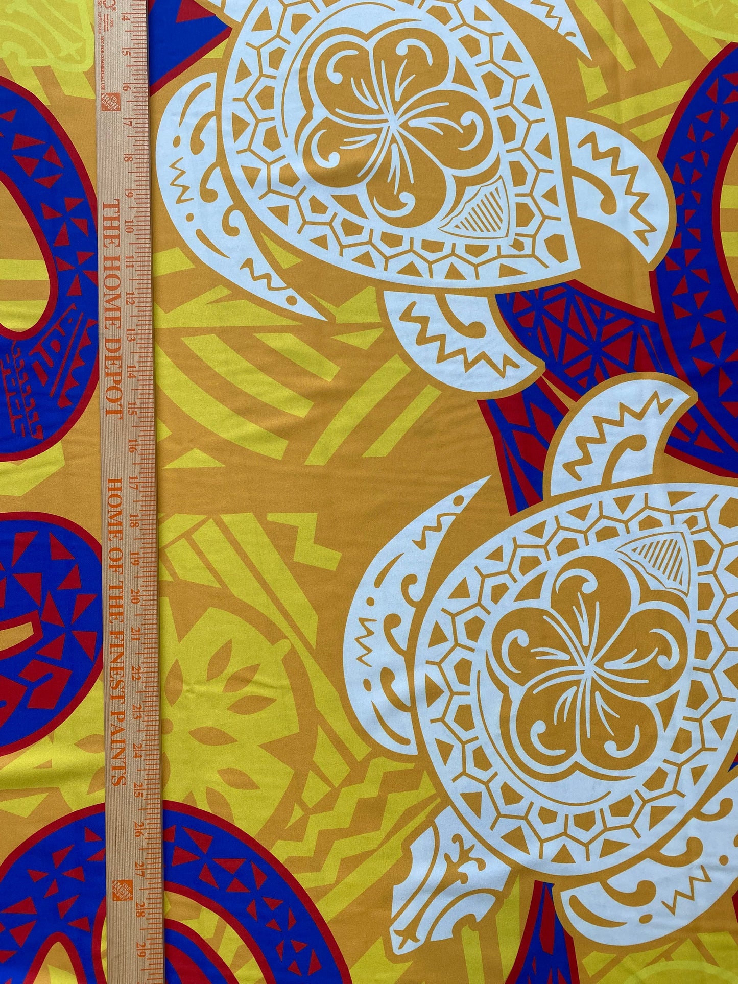 New Tropical Turtle Large Design Polynesian Fabric - Peach Skin Fabric- by the Yard 58" Wide - New Design - Island Fabric 107 | Gtex Fabrics