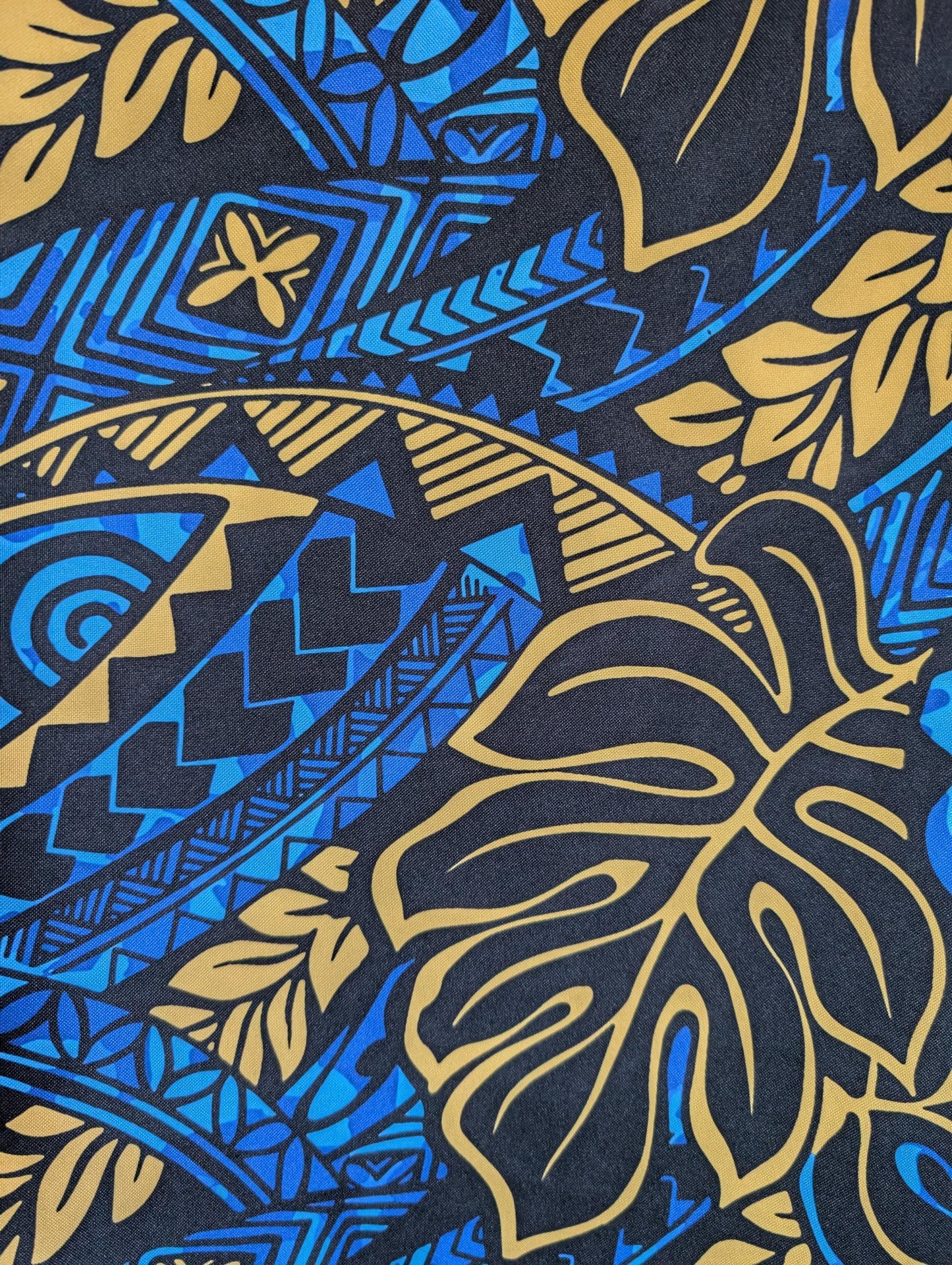 Premium 58” Wide Mini Matt Fabric – Polynesian Monstera Print – Tropical Island Design – Tonga, Samoa – Limited Edition | Gtex Fabrics