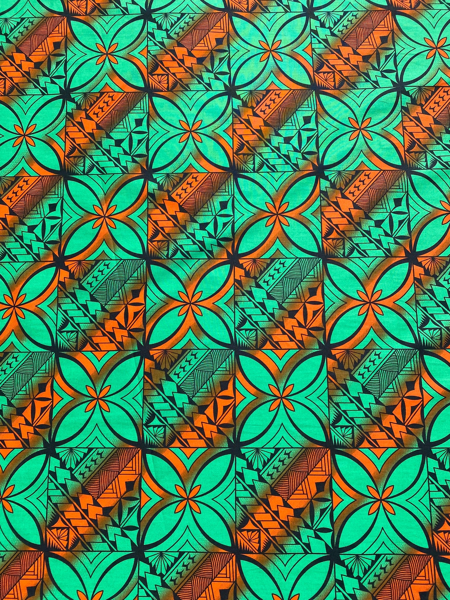GTEX Collection - Polynesian Fabric -Tapa Fabric, Block Print, Floral Island Fabric - Sold by the Yard - 100% Cotton Fabric 45" - New Design  | Gtex Fabrics