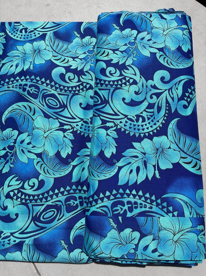 Roll, Bolt - Polynesian Elegance: 36" Polyester Fabric with Poly Cotton Feel– Tropical and Floral Fusion- Made In Thailand - Wholesale Price | Gtex Fabricss