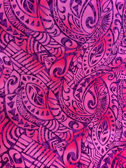 GTEX Collection Tribal Elegance - Polynesian Fabric - Tribal Tattoo, Island Fabric - Sold by the Yard - Rayon Fabric 45" - New Design   | Gtex Fabrics