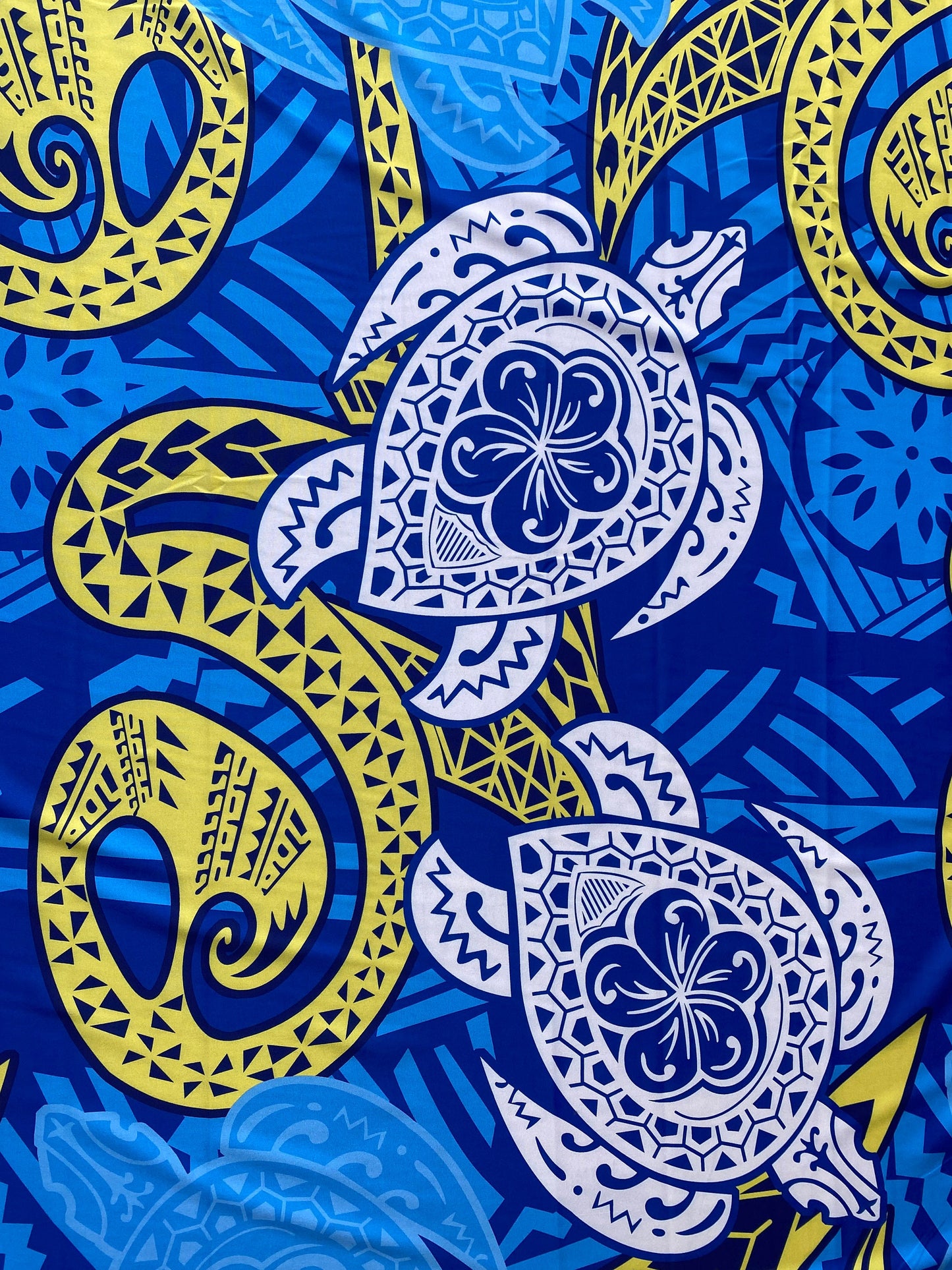 New Tropical Turtle Large Design Polynesian Fabric - Peach Skin Fabric- by the Yard 58" Wide - New Design - Island Fabric 107 | Gtex Fabrics