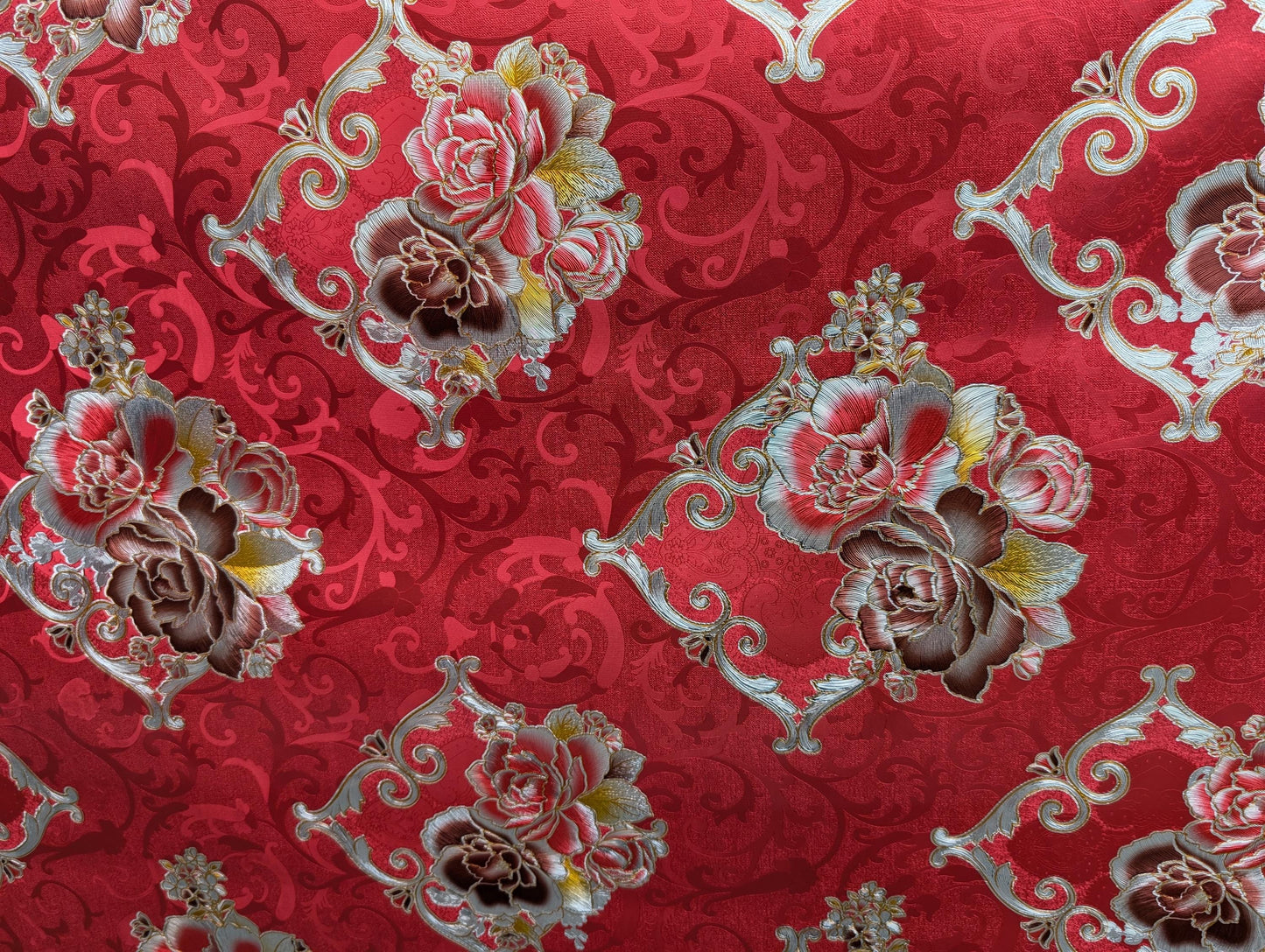 Premium Quality 54" Vinyl Table Cover Fabric, Lined, Flower Prints - By The Yard (No Felt Back) | Gtex Fabrics