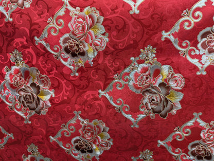 Premium Quality 54" Vinyl Table Cover Fabric, Lined, Flower Prints - By The Yard (No Felt Back) | Gtex Fabrics