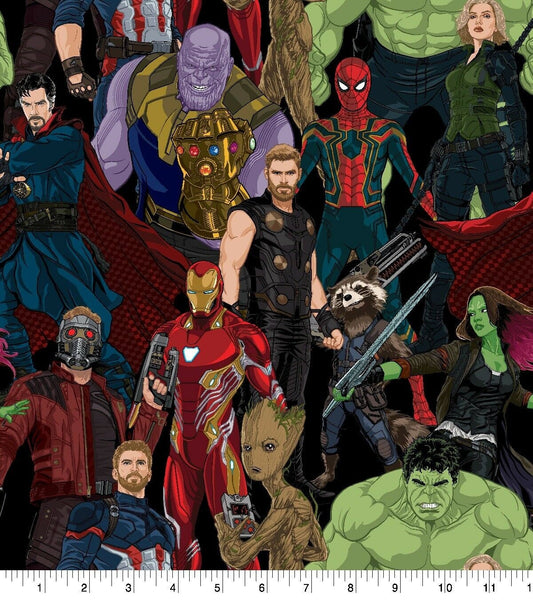 Marvel Comic’s Avengers End Game 100% Cotton Fabric HD Licensed High Quality  | Gtex Fabrics