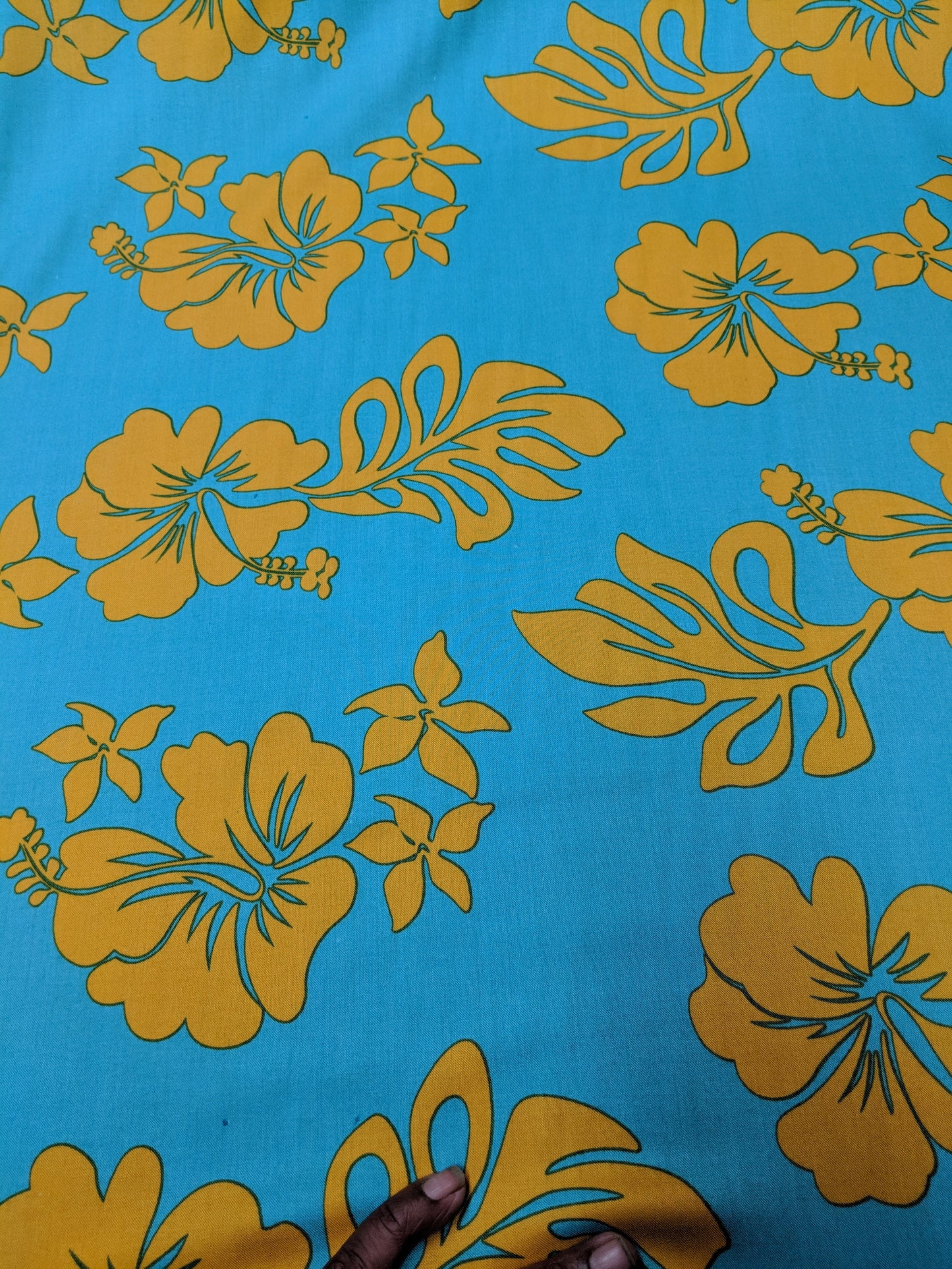 Hawaiian Print Luau Floral Luxury Rayon Fabric 45" Sold By The Yard | Gtex Fabricss