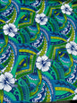 Polynesian Tribal Hibiscus Fusion – 45” Wide | Lightweight Soft Poly Cotton Feel | Sold by Yard or Roll | Island Design | Wholesale | Gtex Fabrics