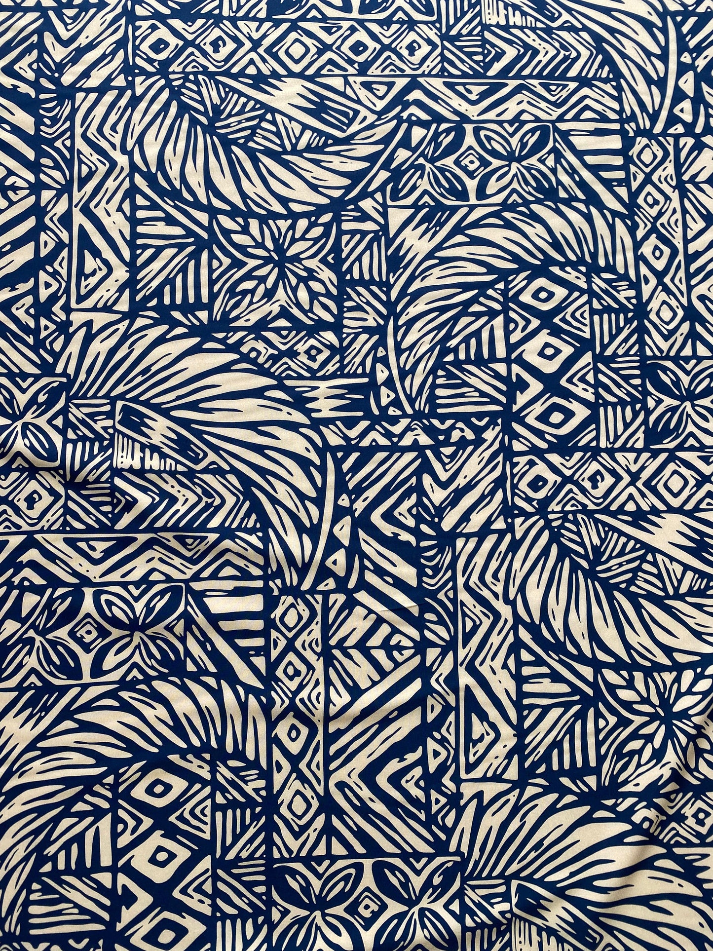Hawaiian Tropical Tapa Tribal Print Polynesian Fabric - Peach Skin Fabric- by the Yard 58" Wide - New Design - Island Fabric 103 | Gtex Fabrics