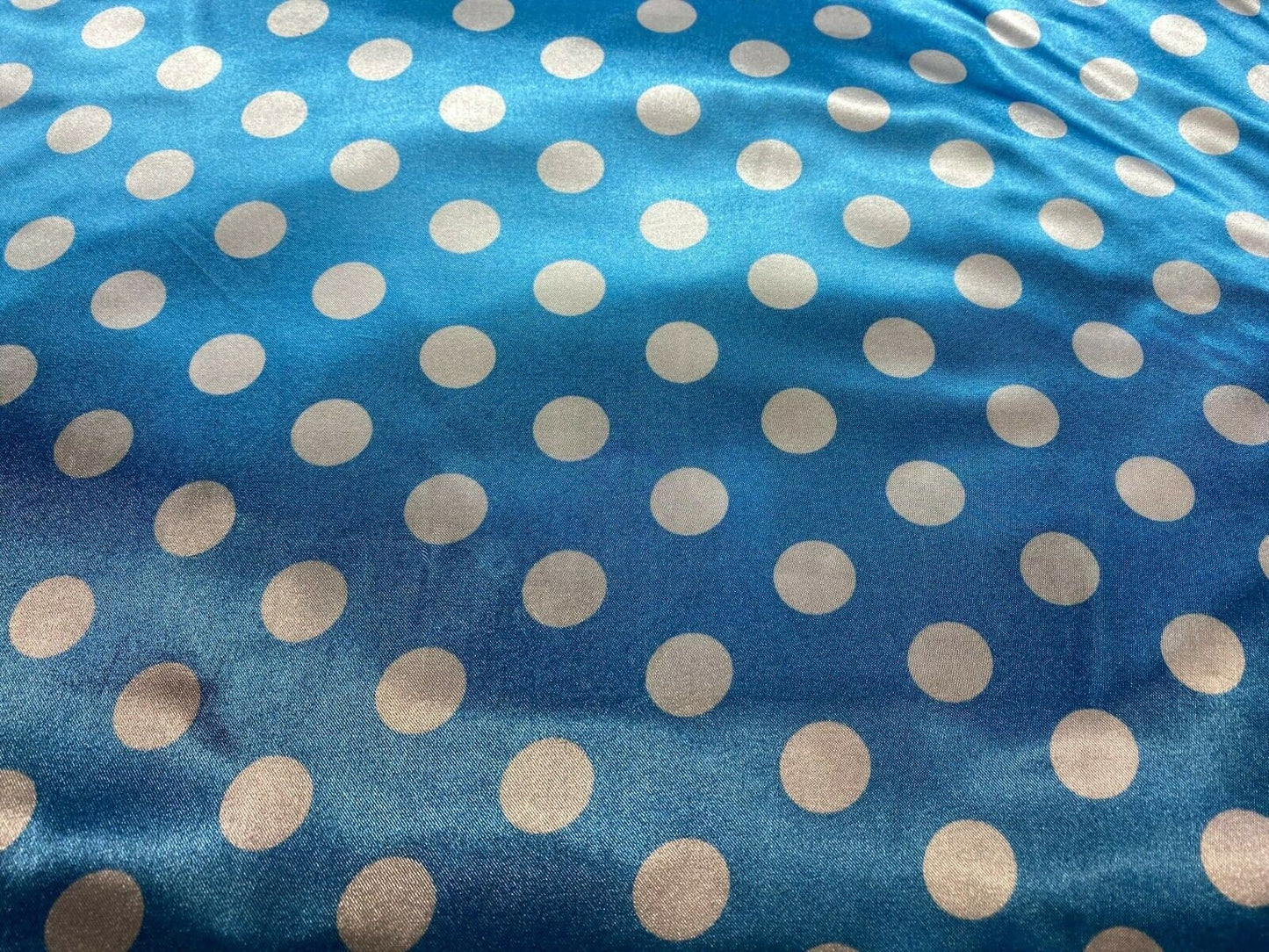 Polka Dot Tablecloth Drapery Apparel Fabric, Printed Charmeuse Satin 60" 100% Polyester Sold By The Yard | Gtex Fabrics