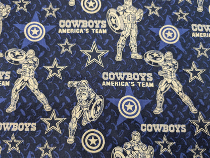 Official NFL Dallas Cowboys Captain America Cotton Craft Fabric 100% Cotton Fabric HD 45"  Football Teams | Gtex Fabrics