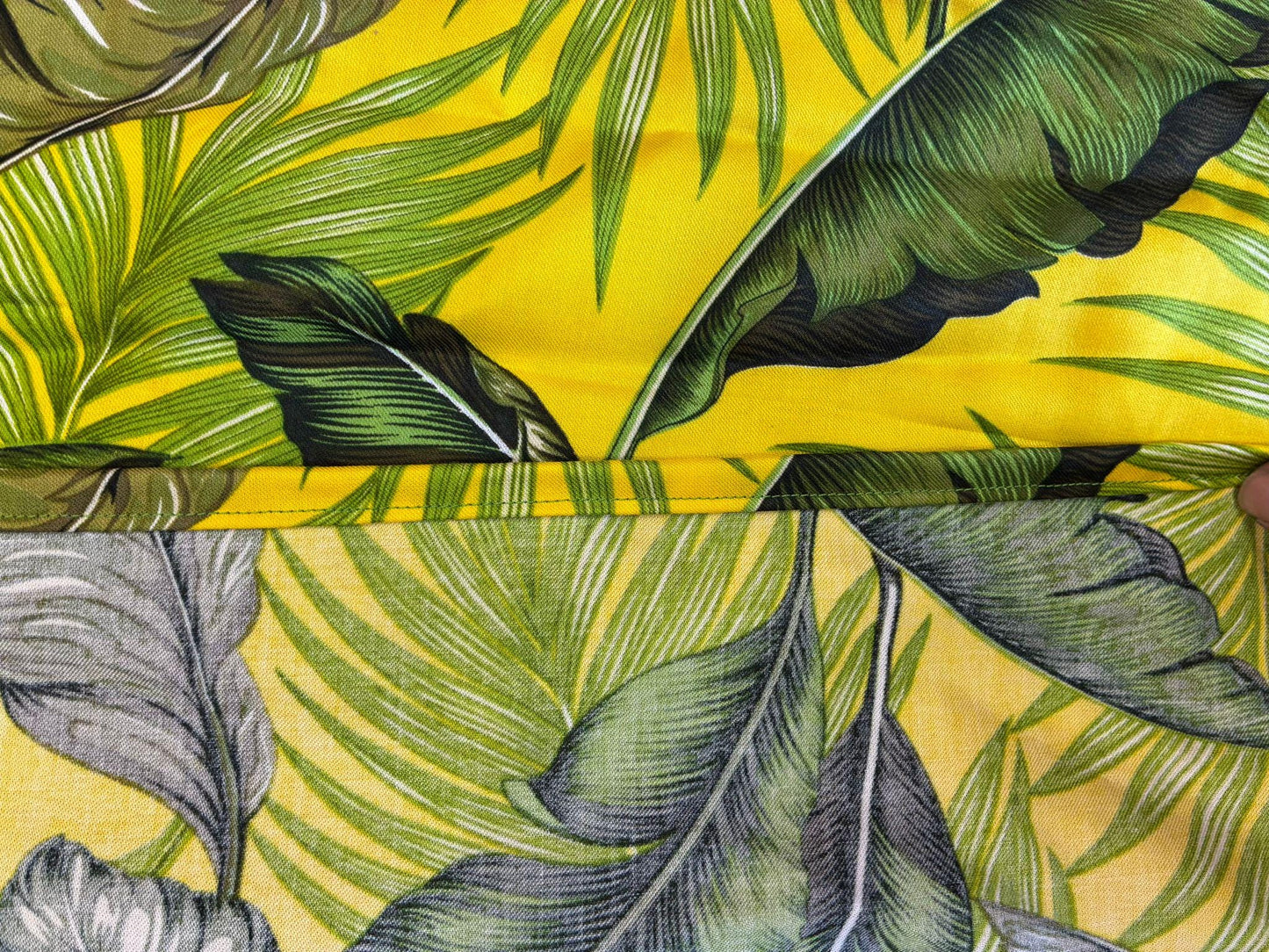 Yellow & Green Ei Lava Lava Sarong – 70"x44" Soft Poplin | Medium Weight | Unisex Pareo Wrap | Handmade in USA  | Gtex Fabrics