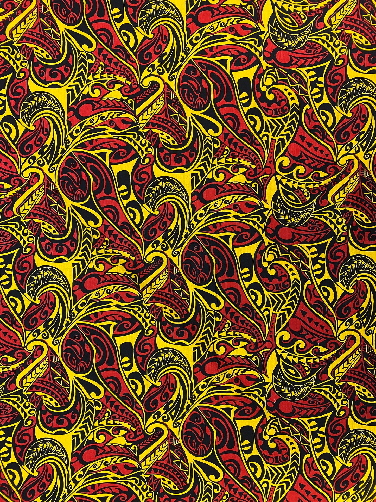 Polynesian Fabric -Tapa Fabric, New Design, Tribal, Samoan, Fiji, Island Fabric - Sold by the Yard -100% Cotton Lt Bark Cloth -Doby Cotton   | Gtex Fabrics