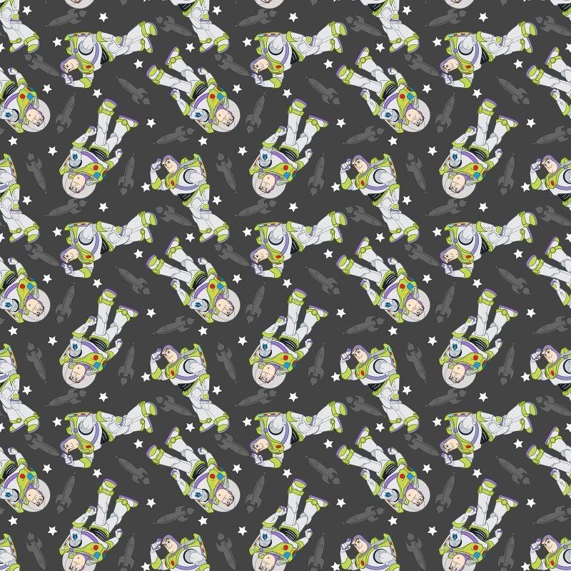 DISNEY TOY STORY Buzz Lightyear Toss 100% Cotton Disney Fabric High Quality | Gtex Fabrics