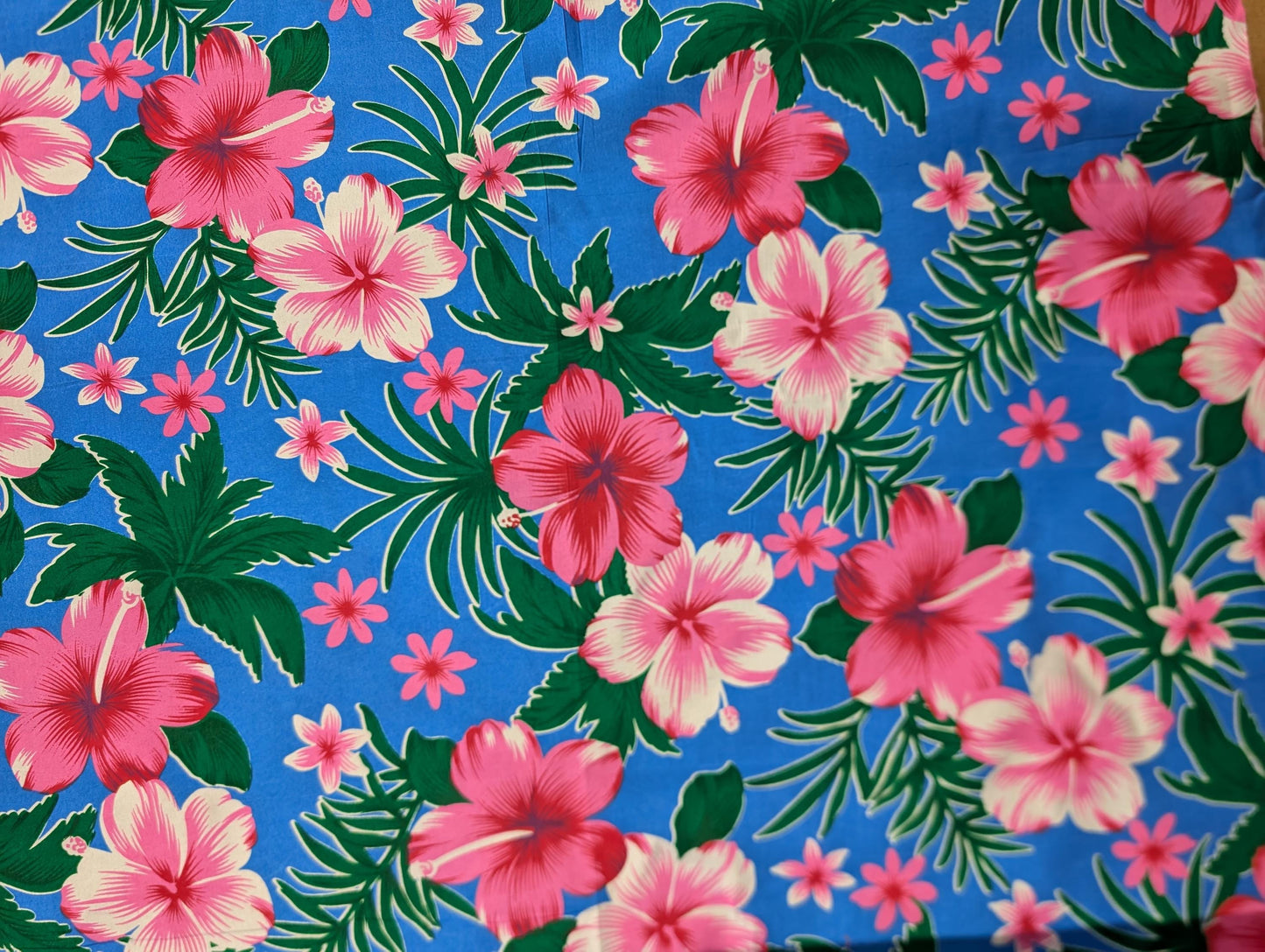 Polynesian Elegance: 36" Polyester Fabric with Poly Cotton Feel– Tropical and Floral Fusion- Vibrant Colors - Made In Thailand | Gtex Fabrics