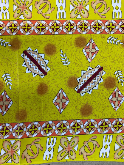 Polynesian Elegance – 36" Wide Polyester Fabric with Soft Blend Feel | Hawaiian & Floral Fusion | Made in Thailand | Wholesale Roll Price | Gtex Fabrics