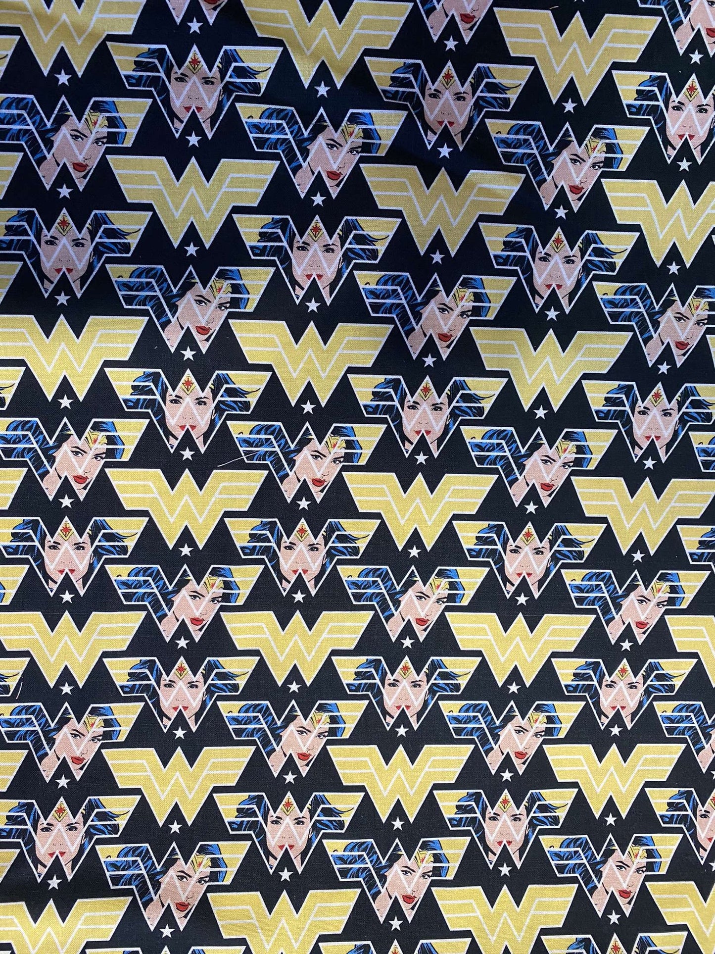 DC Comics Wonder Woman '84 Face Crop Toss 100% Cotton Fabric | Gtex Fabrics
