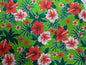 Polynesian Elegance: 36" Polyester Fabric with Poly Cotton Feel– Tropical and Floral Fusion- Vibrant Colors - Made In Thailand | Gtex Fabrics