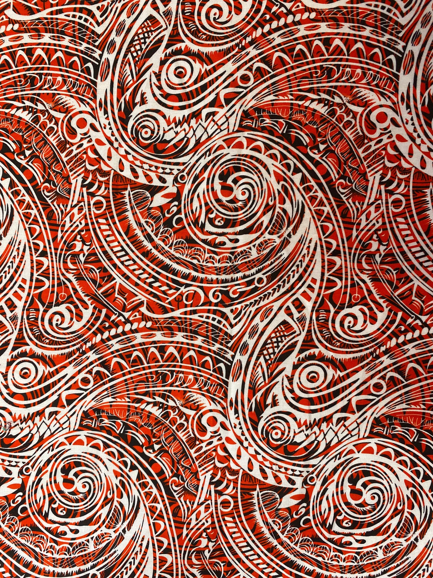GTEX Collection - Polynesian Fabric -Tribal Tattoo Fabric, Samoan Print - Sold by the Yard - 100% Cotton Fabric 45" - New Tribal Design  | Gtex Fabrics