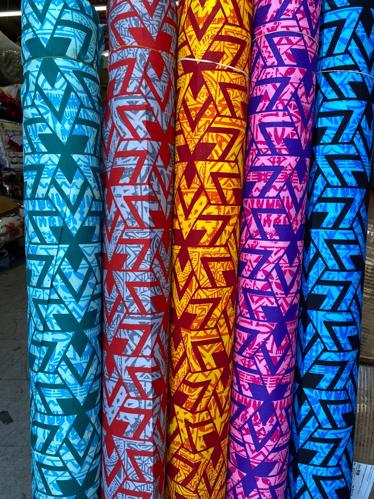 Polynesian Elegance: 36" Polyester Fabric with Poly Cotton Feel– Hawaiian and Floral Fusion- Made In Thailand - Low Price - Roll Wholesale  | Gtex Fabrics