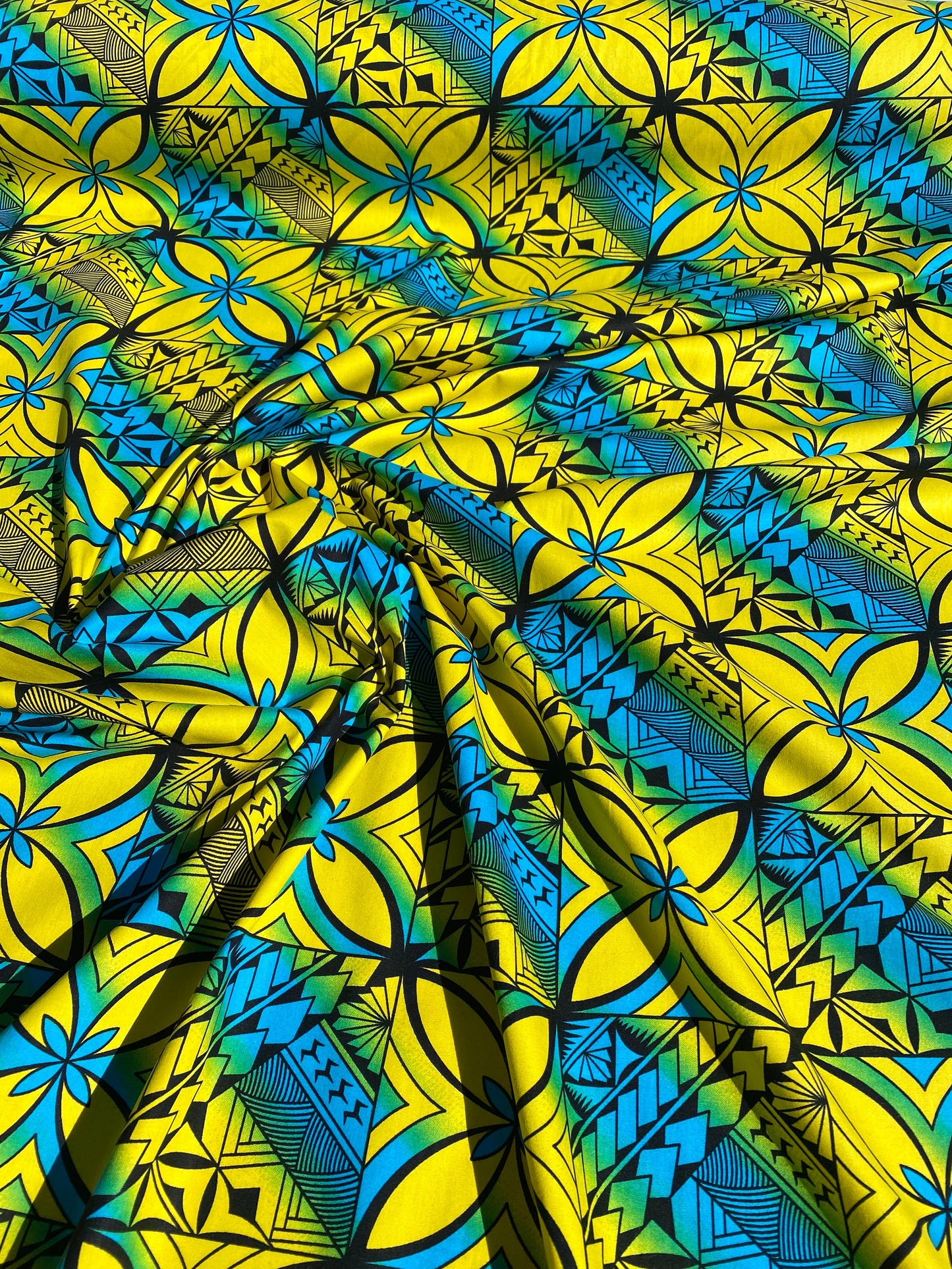GTEX Collection - Polynesian Fabric -Tapa Fabric, Block Print, Floral Island Fabric - Sold by the Yard - 100% Cotton Fabric 45" - New Design  | Gtex Fabrics