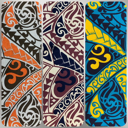 Polynesian Fabric -Tapa Fabric, New Design, Tribal, Samoan, Fiji, Island Fabric - Sold by the Yard -100% Cotton Lt Bark Cloth -Doby Cotton | Gtex Fabrics