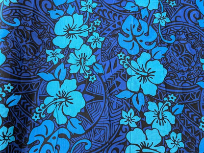 Roll, Bolt – Polynesian Elegance: 36″ Polyester Fabric with Poly Cotton Feel– Tropical and Floral Fusion- Made In Thailand – Wholesale Price  | Gtex Fabrics