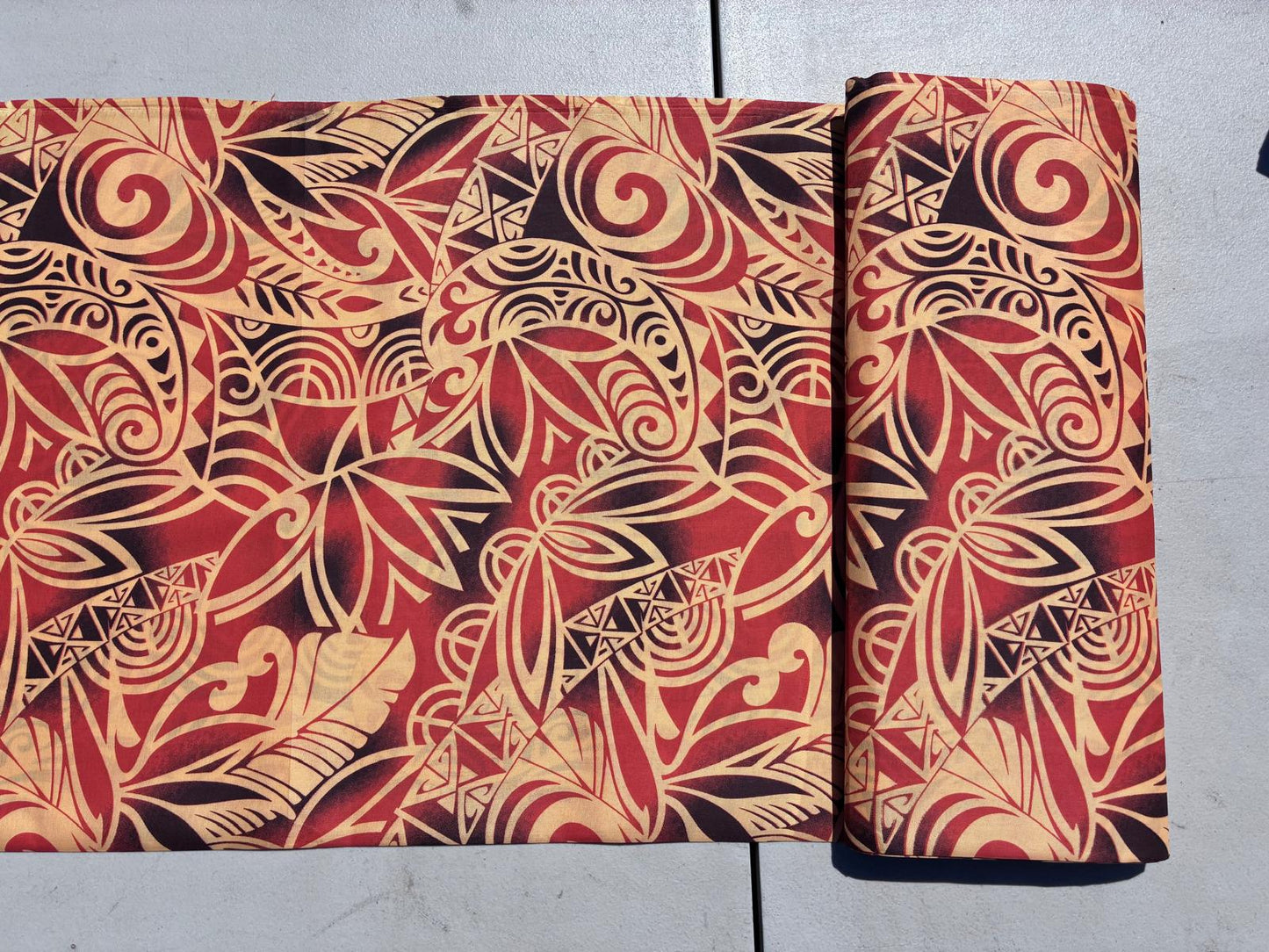 Deluxe Edition- Polynesian Elegance: 36" Polyester Fabric with Poly Cotton Feel – Tribal & Tatoo - Wholesale Price " | Gtex Fabrics