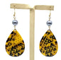 Polynesian Island Tribal Earring Set - Resin Embossed with Pearl - Design 103 | Gtex Fabrics