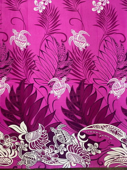 Roll, Bolt - Polynesian Elegance: 36" Polyester Fabric Border Print– Tropical and Floral Fusion- Made In Thailand - Wholesale Price | Gtex Fabrics