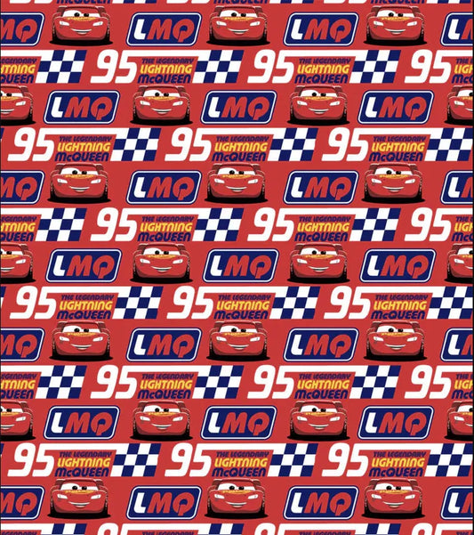 Disney Cars Fabric - Legendary Lightning McQueen Toss - 100% Cotton - 43” Wide - Sold by the Yard - Kids Quilting & Crafts Material | Gtex Fabrics