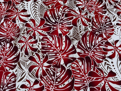 Hawaiian Tropical Hibiscus Polynesian Fabric - Peach Skin Fabric- by the Yard 58" Wide - New Design - Island Fabric 546 | Gtex Fabrics
