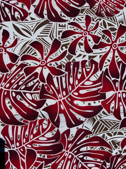 Hawaiian Tropical Hibiscus Polynesian Fabric - Peach Skin Fabric- by the Yard 58" Wide - New Design - Island Fabric 546 | Gtex Fabrics