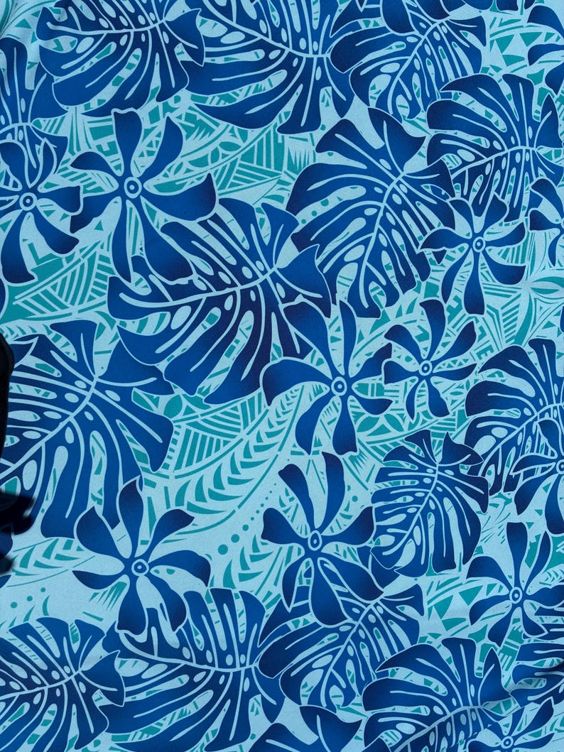 Hawaiian Tropical Hibiscus Polynesian Fabric - Peach Skin Fabric- by the Yard 58" Wide - New Design - Island Fabric 546 | Gtex Fabrics