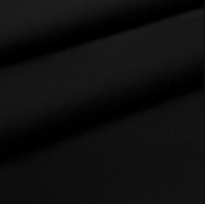 Black Cotton Fabric by the Yard – 100% Cotton Solid Quilting Fabric, 44” Wide, Soft Sewing Material | G-tex Fabrics