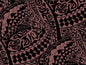 Polynesian Tribal Fabric – Plum and Black 100% Cotton, 44” Wide Island Print by the Yard