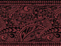 Polynesian Tribal Fabric – Dark Rosewood Poly Cotton Blend Fabric, 44” Wide Island Print by the Yard