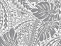 Polynesian Tribal Monstera Fabric – White & Grey Poly Cotton Blend Fabric, 44” Wide Island Print by the Yard