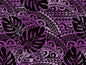 Polynesian Tribal Tattoo Monstera Fabric – Purple & Black 100% Cotton Fabric, 44” Wide Island Print by the Yard