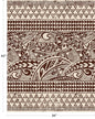 Polynesian Tribal Fabric – Beige & Brown Poly Cotton Blend Fabric, 44” Wide Island Print by the Yard