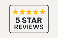 Make it fit into box shape with writing 5 star reviews under it