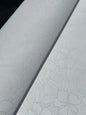 Hibiscus & Leaf Fabric – White on White Poly Cotton Blend Fabric, 44” Wide Tropical Island Print by the Yard